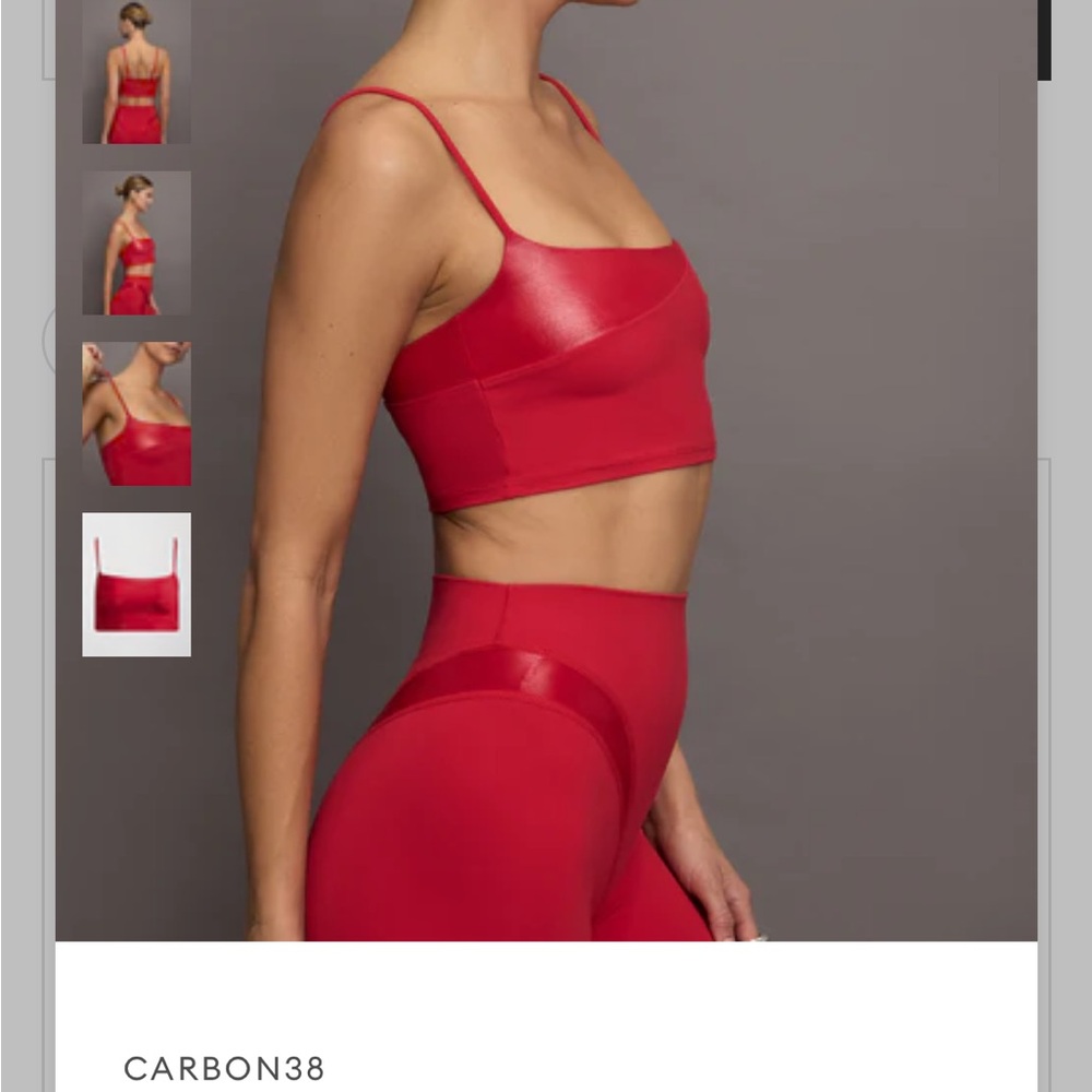 Carbon38 Red Bra